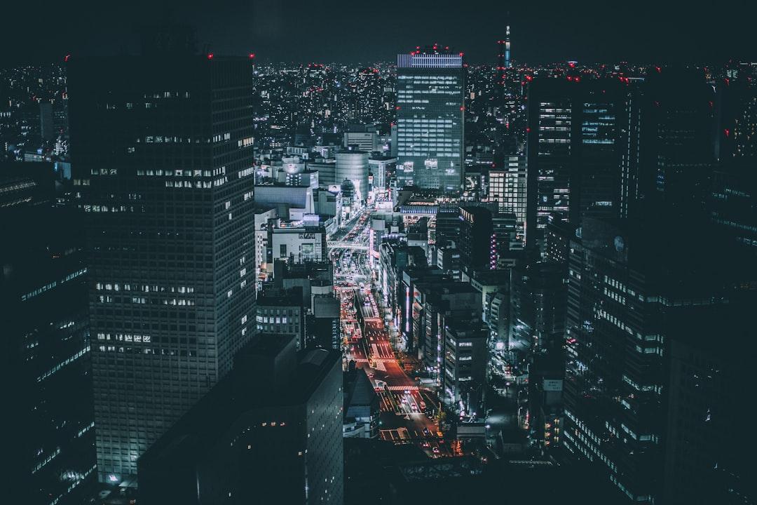 Aerial photography of city skyline during night time from Andre Benz on Unsplash