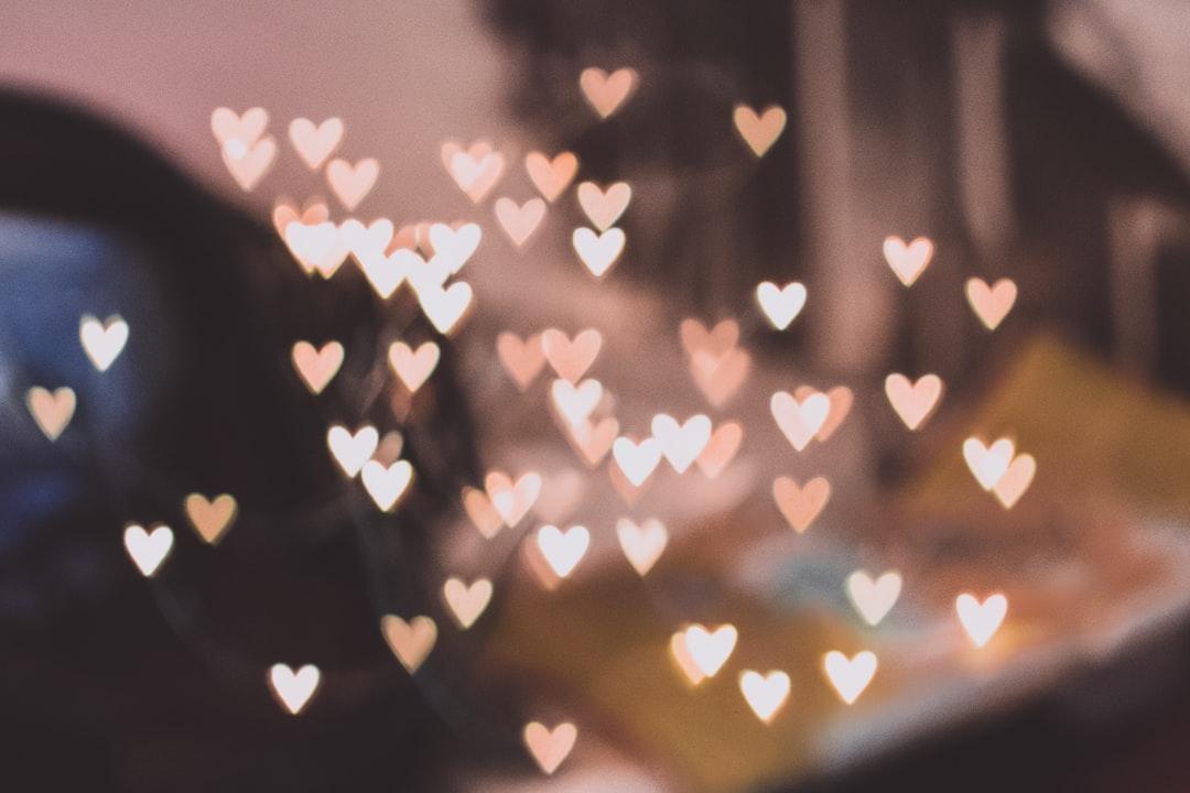Pink heart lights decors from freestocks on Unsplash