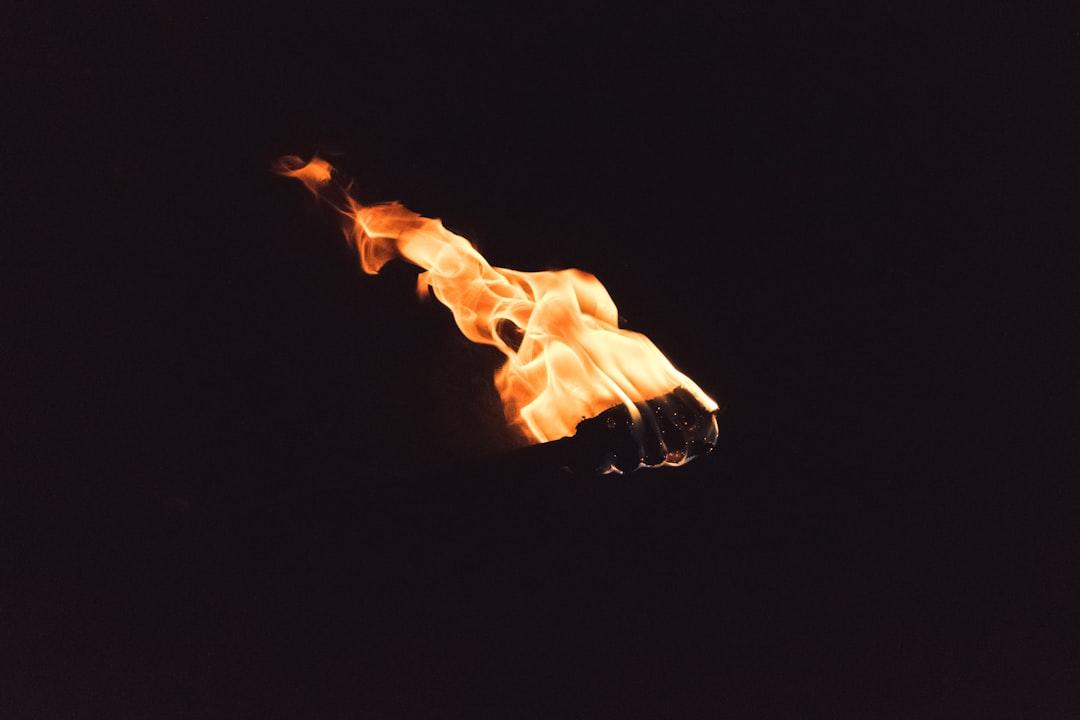 Torch with fire from Igor Lepilin on Unsplash
