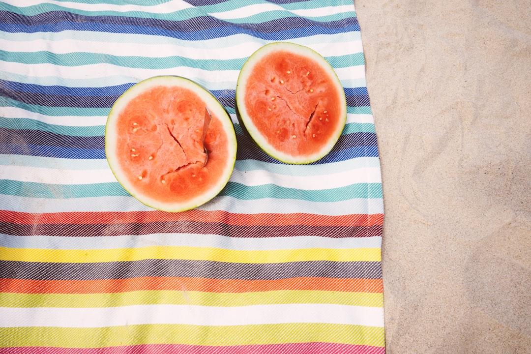 Closeup photo of slice watermelon fruits on cloth from Scott Webb on Unsplash Bệnh viêm não vào mùa